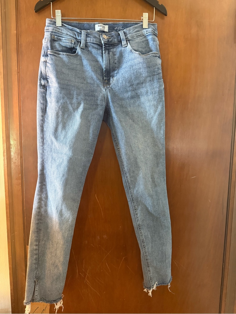 Kensie High-Rise Light Blue Straight Jeans